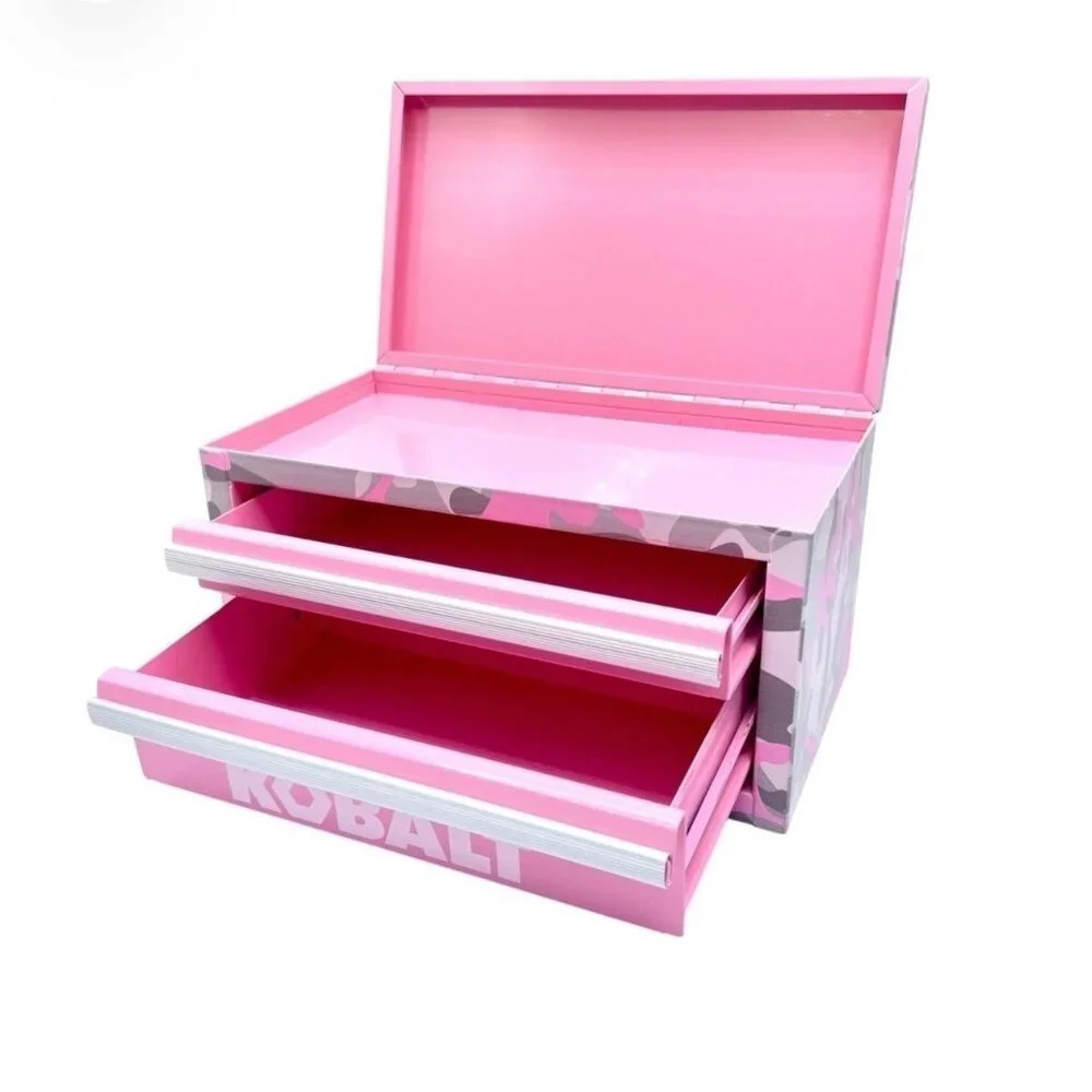 Kobalt Mini Pink Camo 2-Drawer Tool Box NEW Crafts Grooming CUTE
